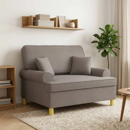 Fauteuil Sévigné XXL — Tissu · Taupe