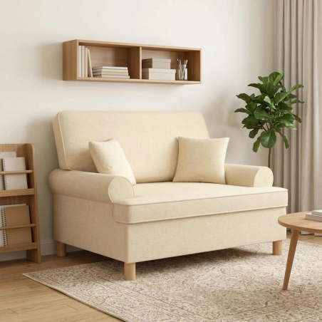 Fauteuil Sévigné XXL — Tissu · Crème