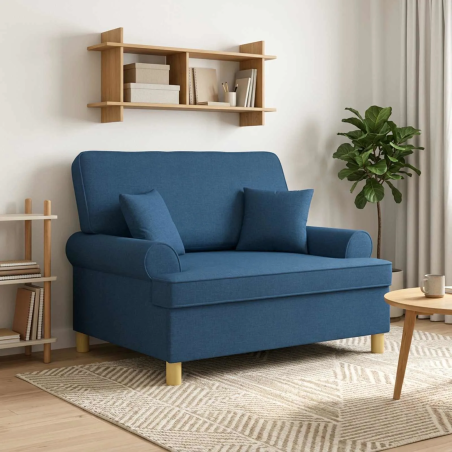 Fauteuil Sévigné XXL — Tissu · Bleu