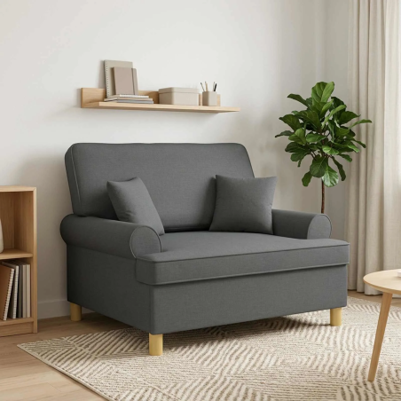 Fauteuil Sévigné XXL — Tissu · Gris foncé