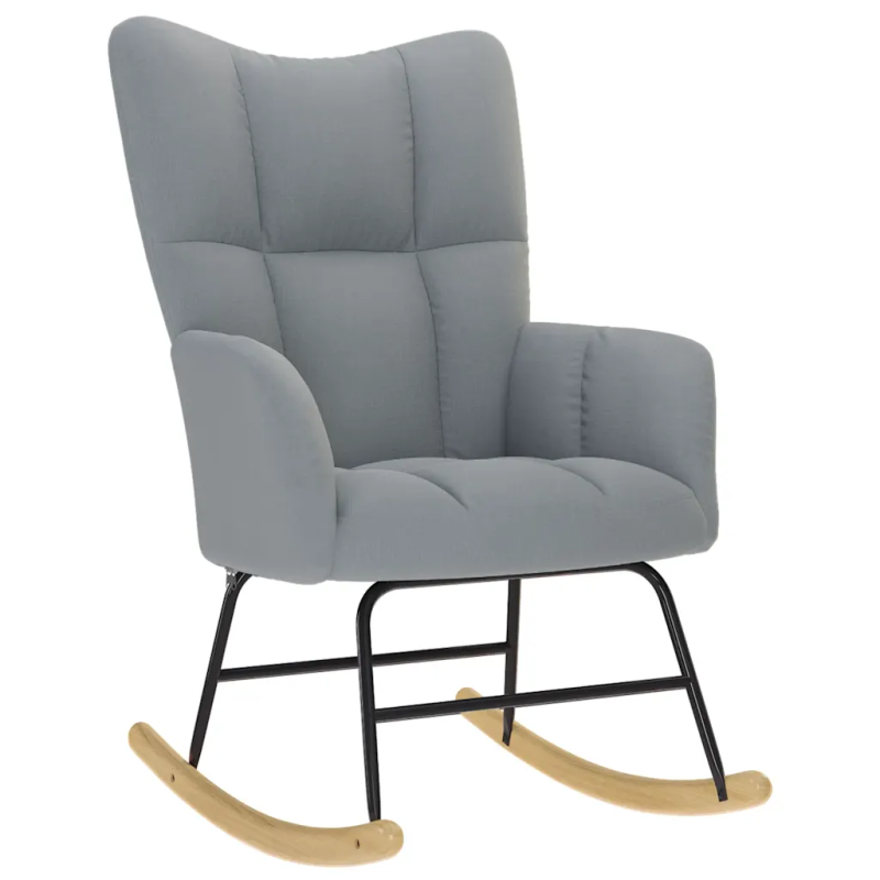 Fauteuil à bascule Verneuil tissu sans repose-pied