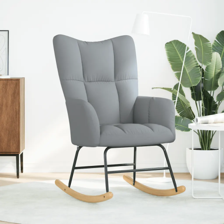 Fauteuil à bascule Verneuil tissu sans repose-pied