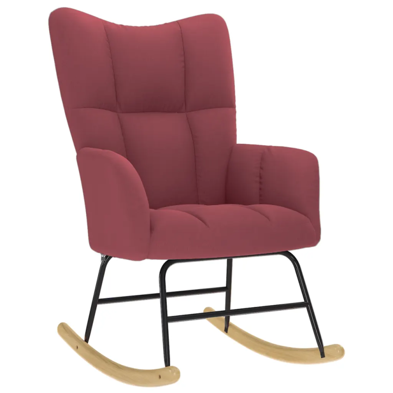 Fauteuil à bascule Verneuil tissu sans repose-pied