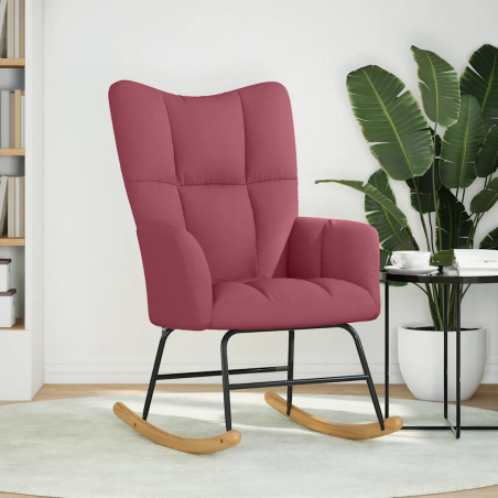 Fauteuil à bascule Verneuil tissu sans repose-pied
