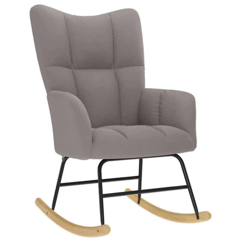 Fauteuil à bascule Verneuil tissu sans repose-pied