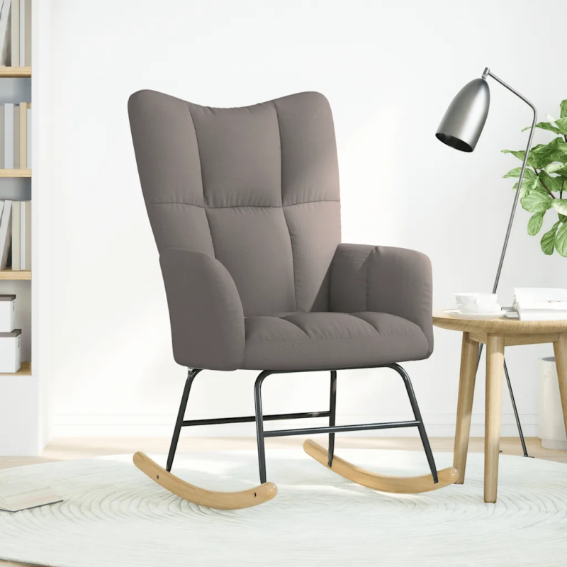 Fauteuil à bascule Verneuil tissu sans repose-pied