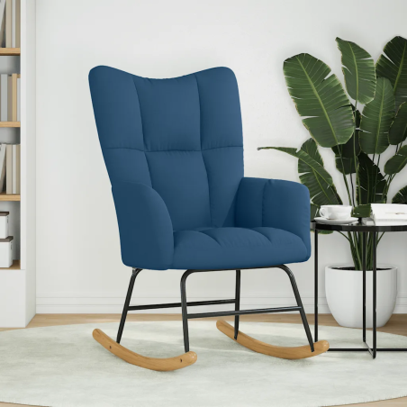 Fauteuil à bascule Verneuil tissu sans repose-pied