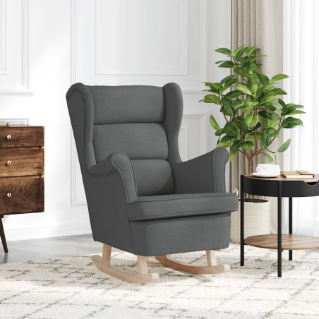 Fauteuil à bascule Tournon — Tissu · Gris foncé