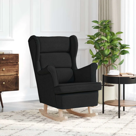 Fauteuil à bascule Tournon — Tissu · Noir