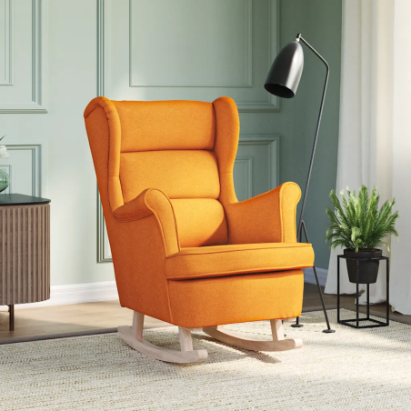 Fauteuil à bascule Tournon — Tissu · Jaune