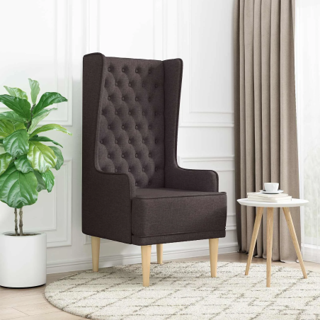 Fauteuil Turenne — Tissu · Marron foncé