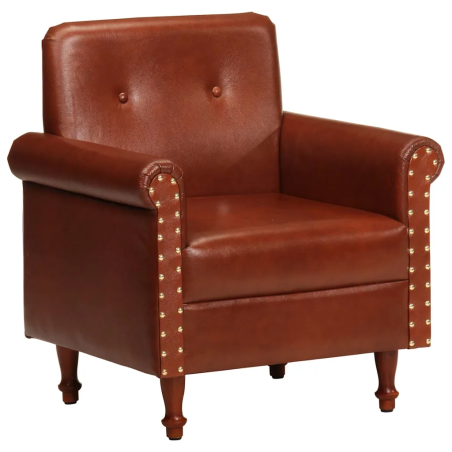 Fauteuil Rambuteau — Cuir · Marron