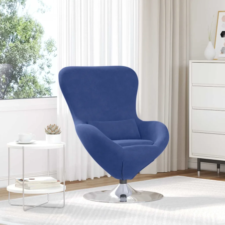 Fauteuil Bonaparte — Velours · Bleu police