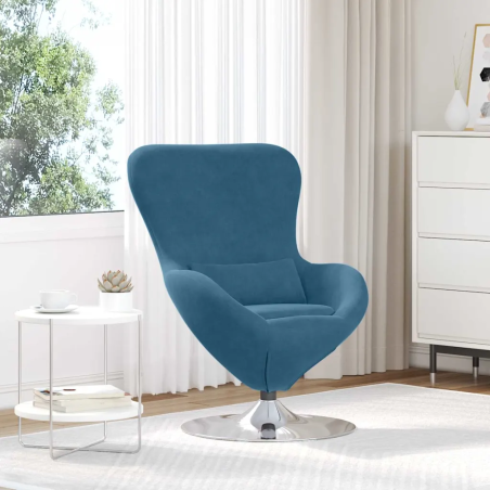Fauteuil Bonaparte — Velours · Bleu