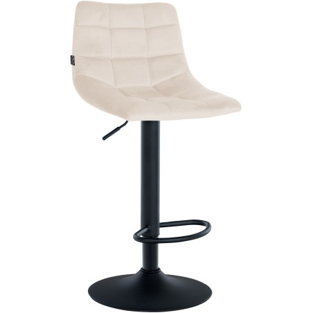 Tabouret de bar Broadwick — Velours · Crème