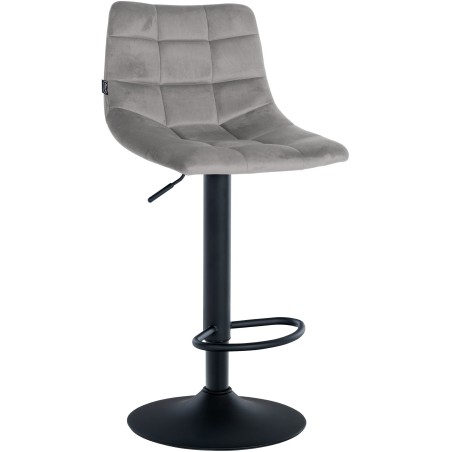 Tabouret de bar Broadwick — Velours · Gris