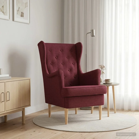 Fauteuil Saintonge — Tissu · Bordeaux