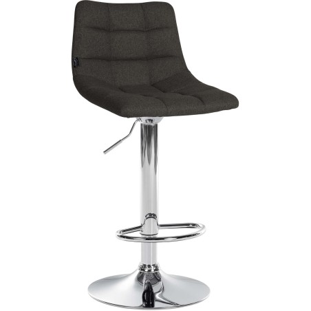 Tabouret de bar Broadwick — Tissu · Gris foncé