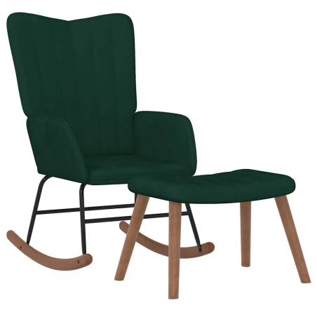 Fauteuil à bascule Mouffetard avec repose-pied