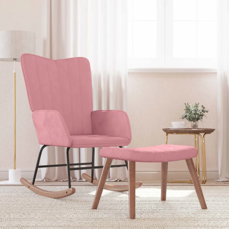 Fauteuil à bascule Mouffetard avec repose-pied