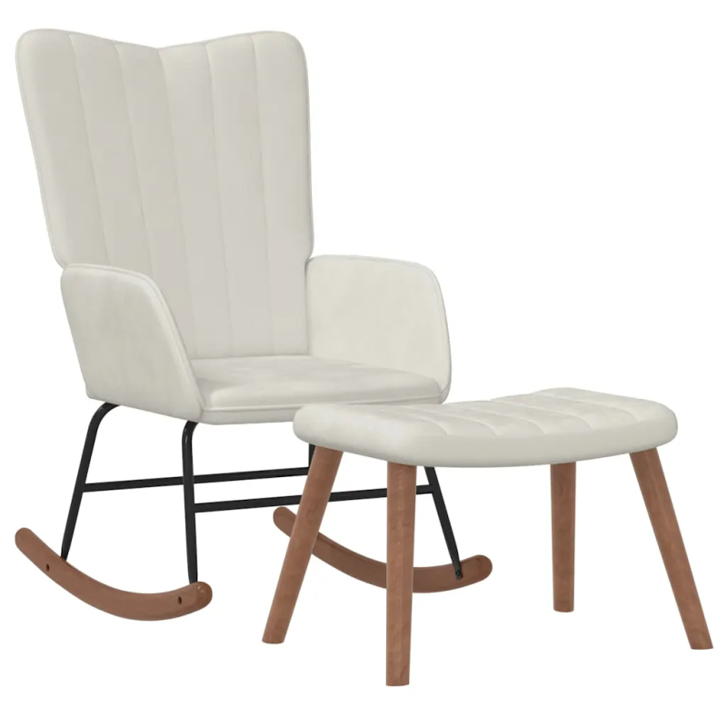 Fauteuil à bascule Mouffetard avec repose-pied