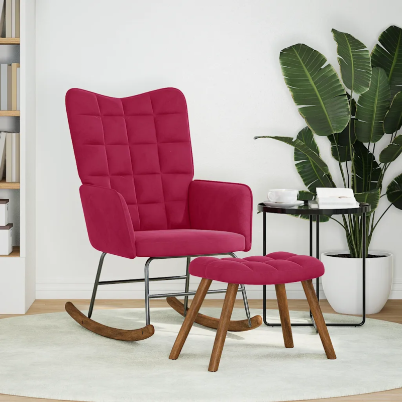 Fauteuil à bascule Monge avec repose-pied