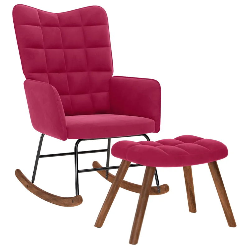 Fauteuil à bascule Monge avec repose-pied