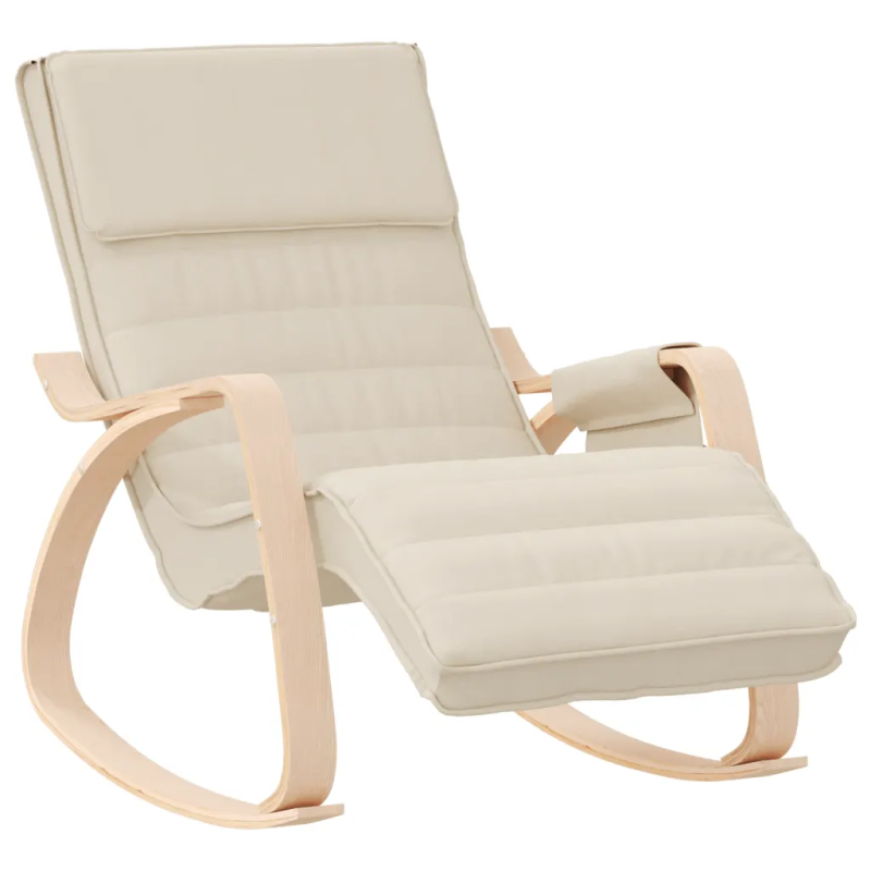 Fauteuil à bascule Vivienne bois clair