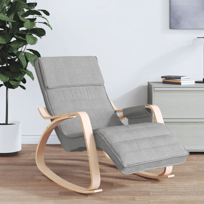 Fauteuil à bascule Vivienne bois clair