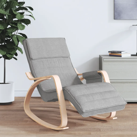 Fauteuil à bascule Vivienne bois clair