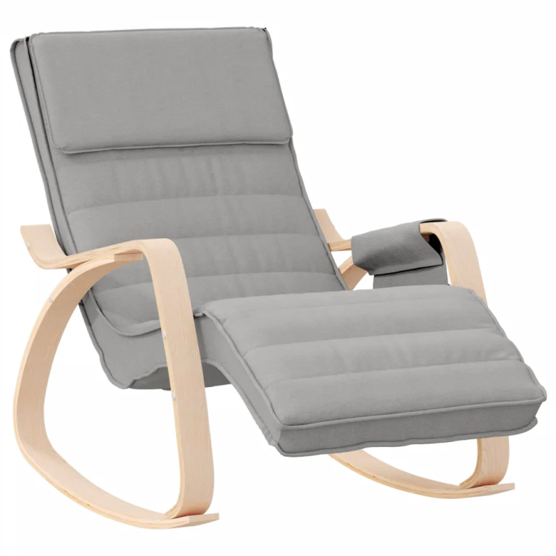 Fauteuil à bascule Vivienne bois clair