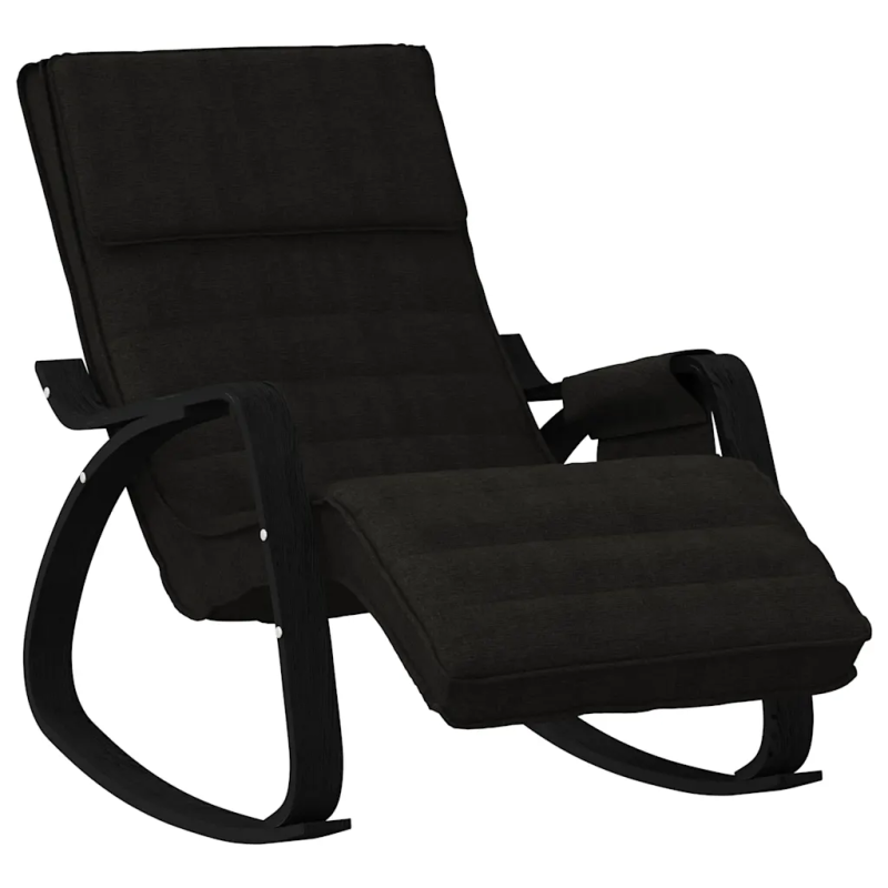 Fauteuil à bascule Vivienne bois noir