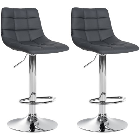 Tabouret de bar Broadwick — Similicuir · Gris