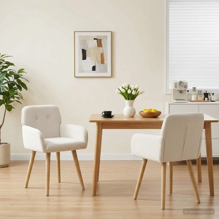 Chaises Worth — Bouclé · Crème