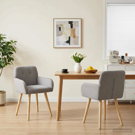 Chaises Worth — Bouclé · Gris clair