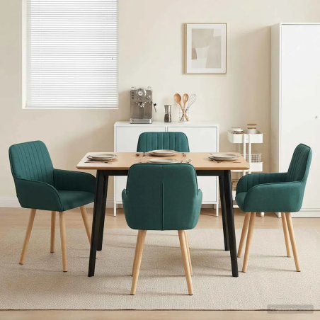 Chaises Lispenard — Tissu · Vert foncé