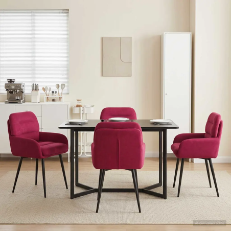 Chaises Horatio — Velours · Bordeaux