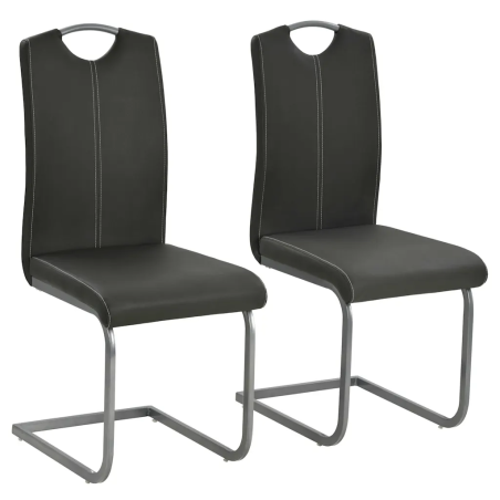 Chaises Essex — Similicuir · Gris