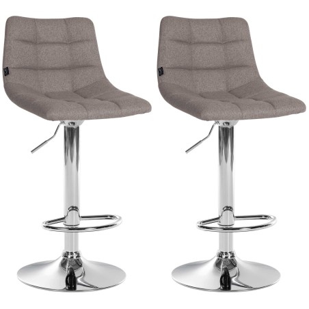 Tabouret de bar Broadwick — Tissu · Gris