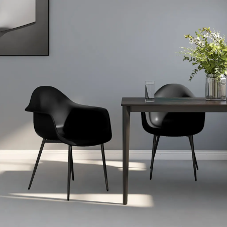 Chaises Doyers — Plastique · Noir