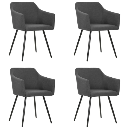 Chaises Jane — Tissu · Gris foncé