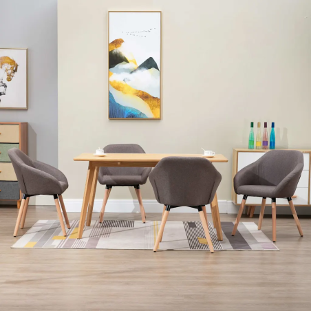 Chaises Delancey — Tissu · Taupe
