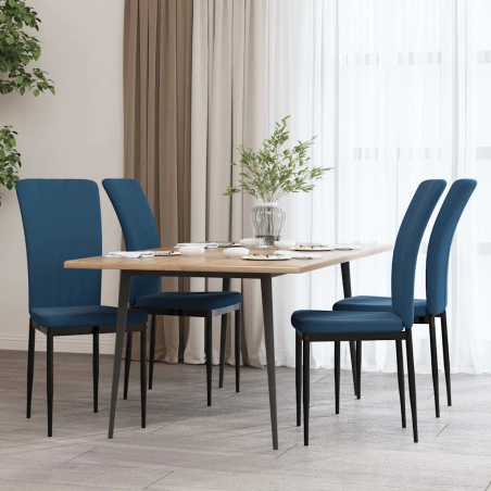 Chaises Pell — Velours · Bleu
