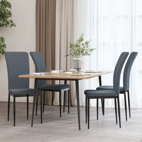 Chaises Pell — Velours · Gris foncé
