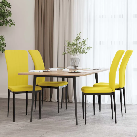 Chaises Pell — Velours · Jaune