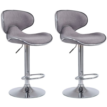 Tabouret de bar Berwick — Tissu · Gris clair