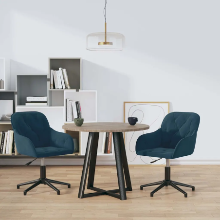 Chaises pivotantes Kenmare — Velours · Bleu