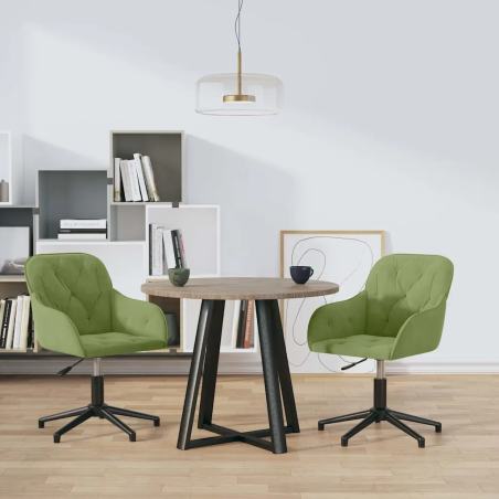 Chaises pivotantes Kenmare — Velours · Vert clair