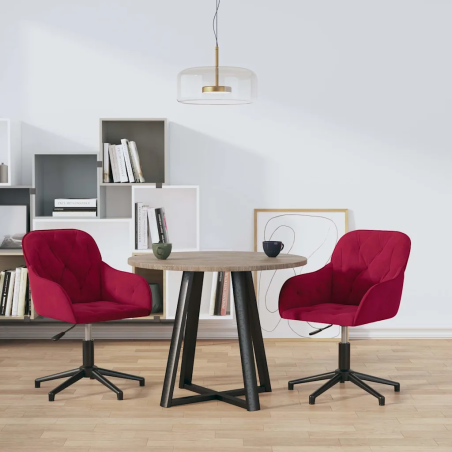Chaises pivotantes Kenmare — Velours · Bordeaux