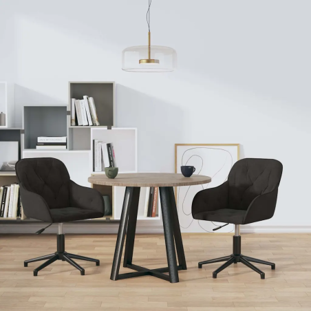 Chaises pivotantes Kenmare — Velours · Noir